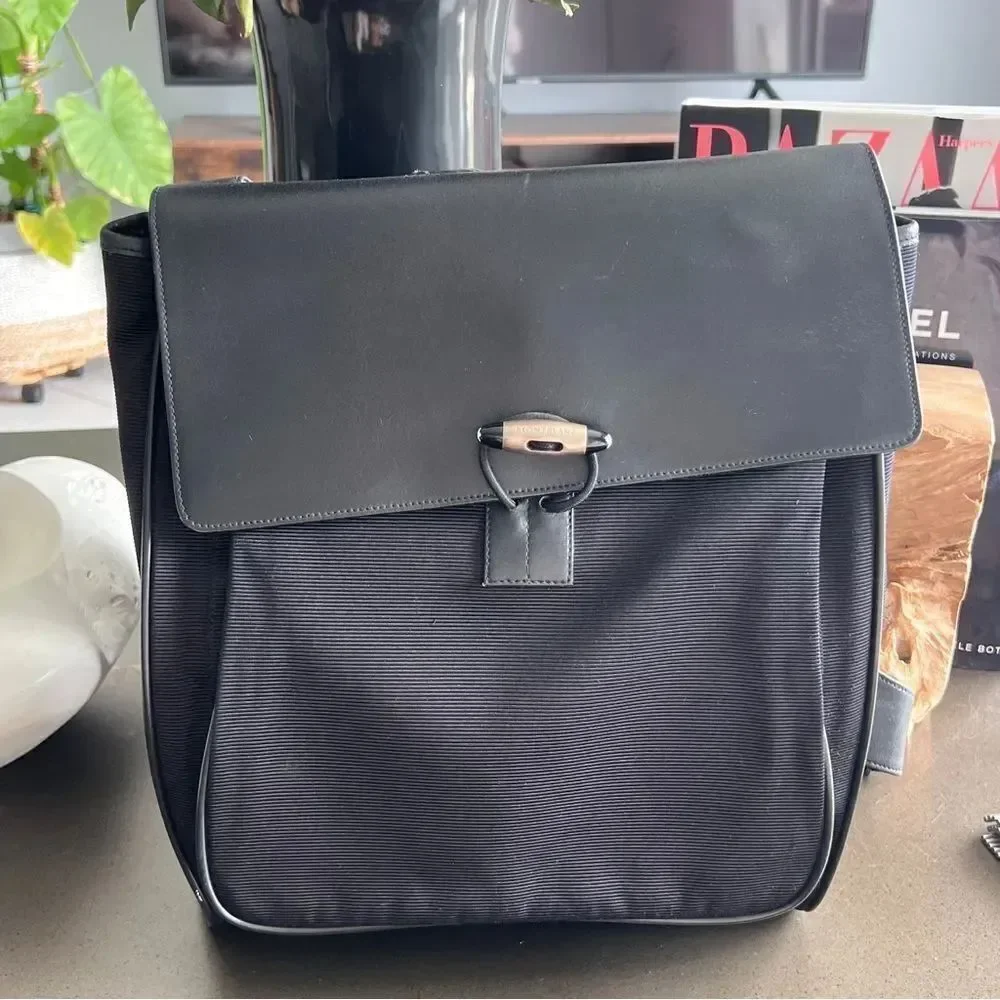 MONTBLANC Authentic Meisterstuck Black Fabric & Leather Messenger Cross Bag